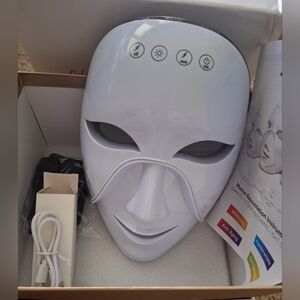 Colors LED Face Mask, Rechargeable EMS Periocular Fever Shield Tender Skin